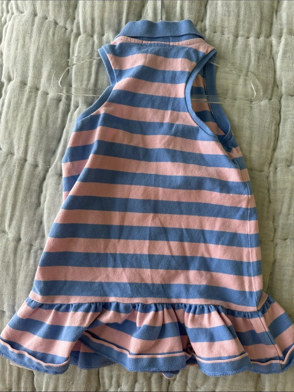 Polo by Ralph Lauren Girls' Pink and Blue Striped Polo Dress